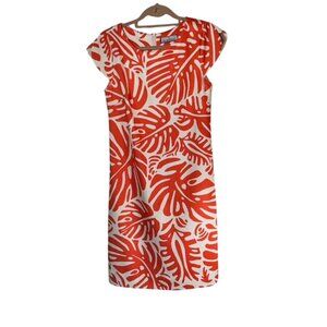 CK Bradley Women's Orange Palm Leaf dress size M